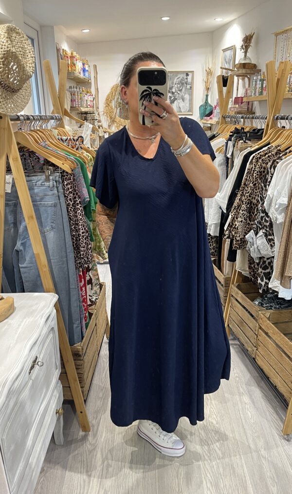 Robe Camille bleu marine – Image 2