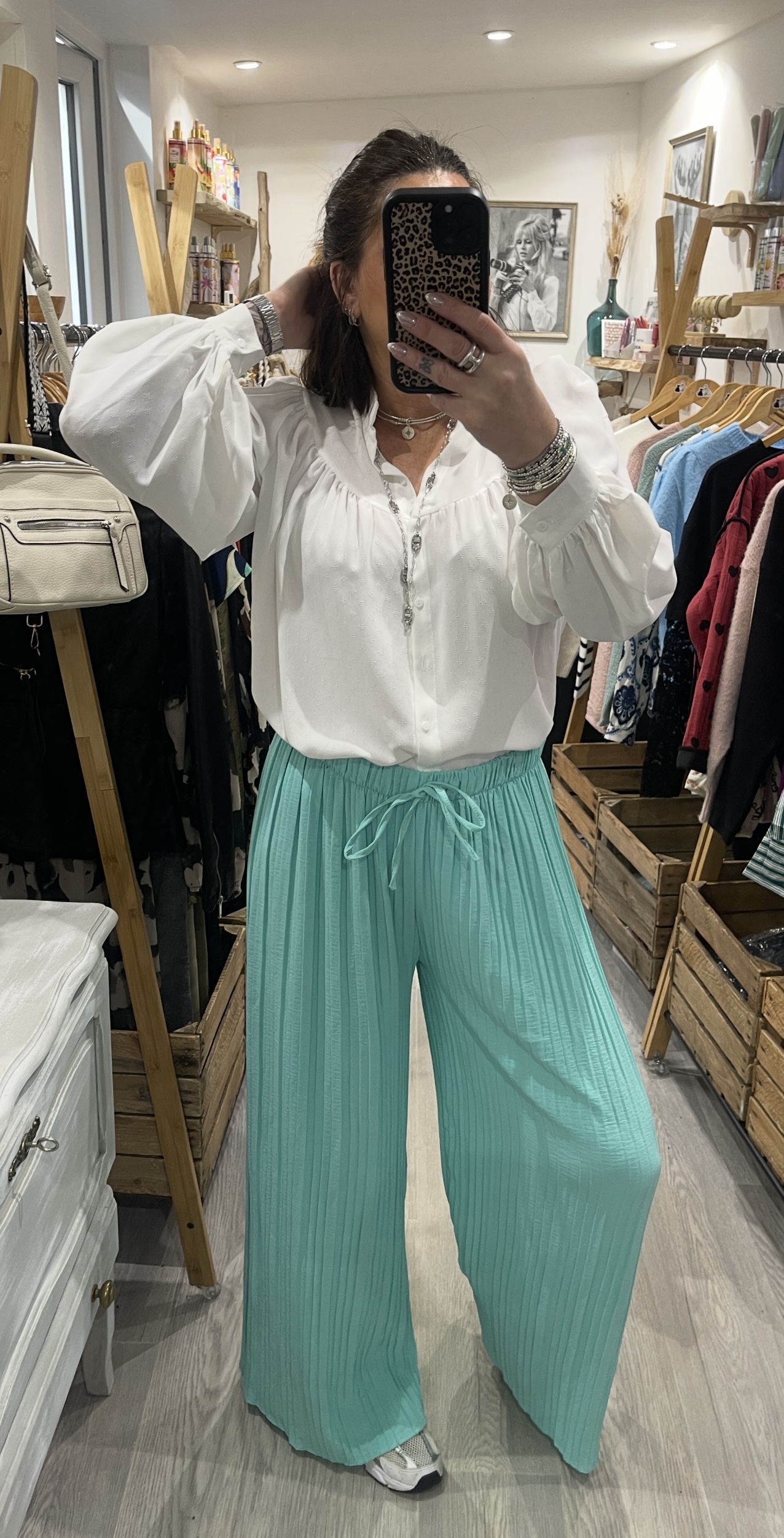Pantalon Naf Naf Vert D'eau Taille 42 - Neuf Avec étiquette, Coupe Fuselé Slim