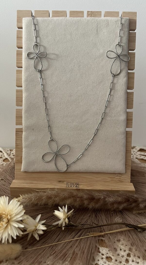 Sautoir Flowers argent