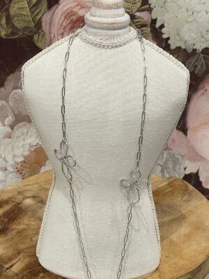 Sautoir Flowers argent