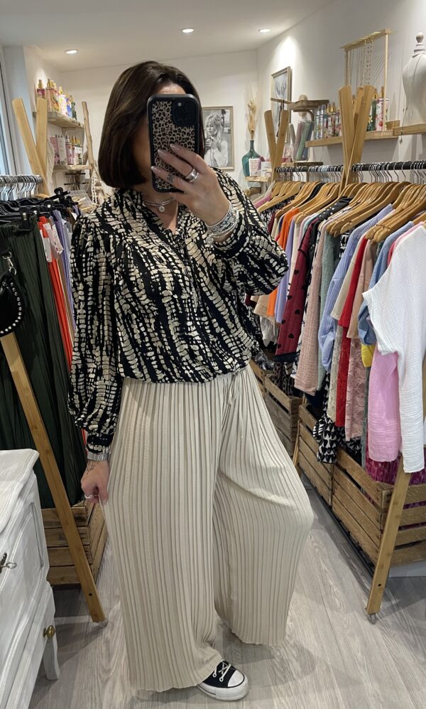 Blouse Natacha noire/beige – Image 4