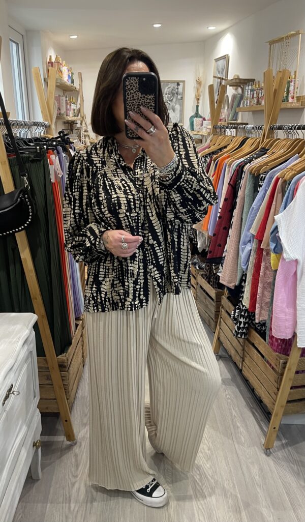 Blouse Natacha noire/beige – Image 6