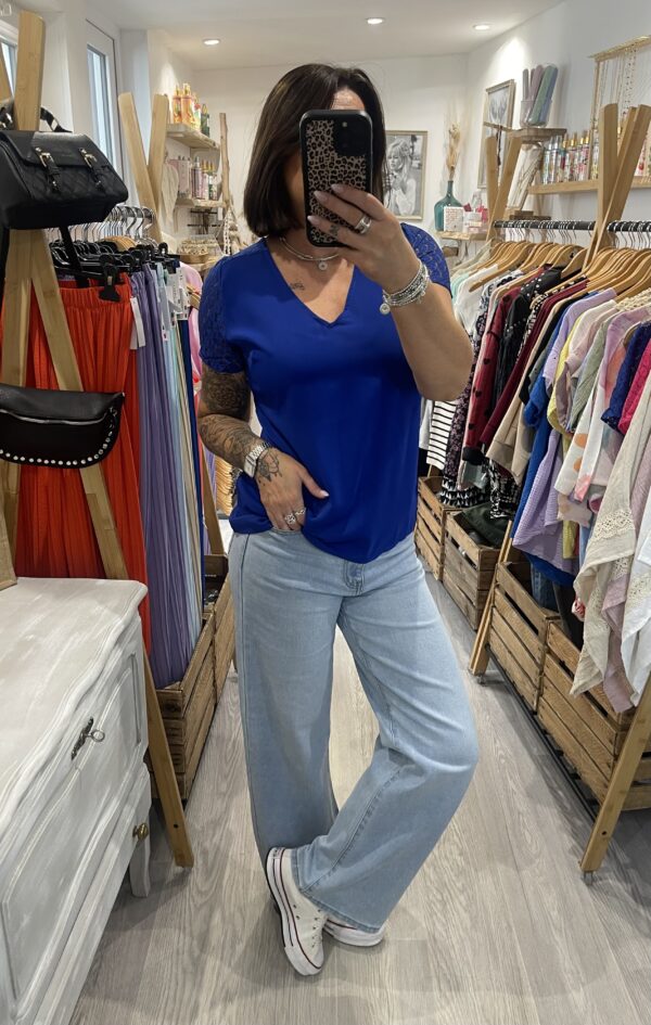 Blouse Stella bleu électrique – Image 2