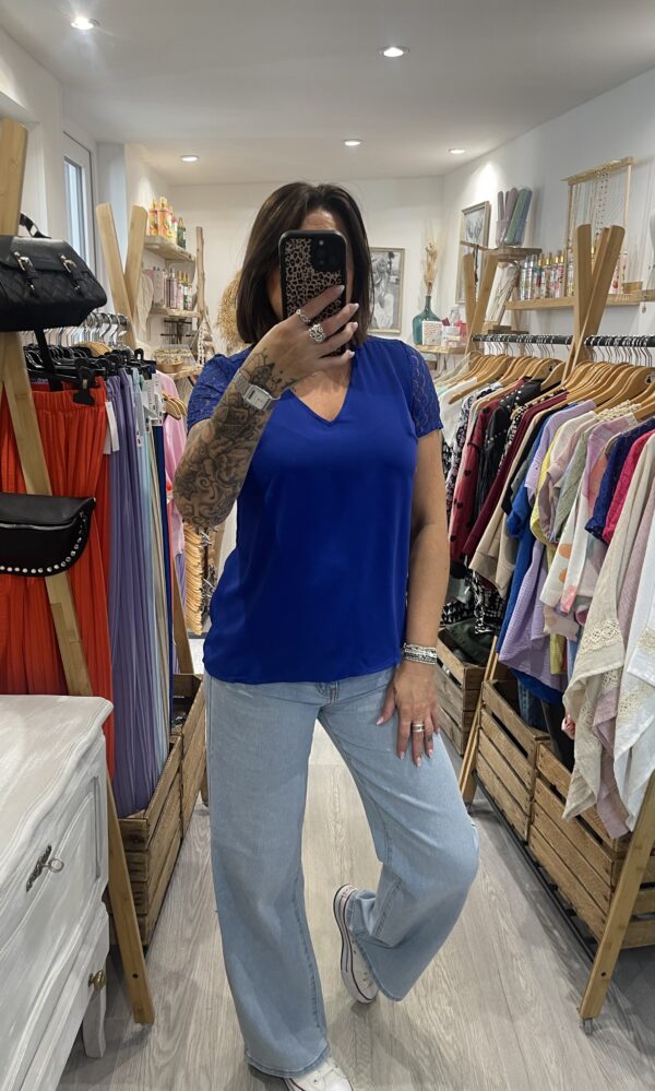 Blouse Stella bleu électrique – Image 3