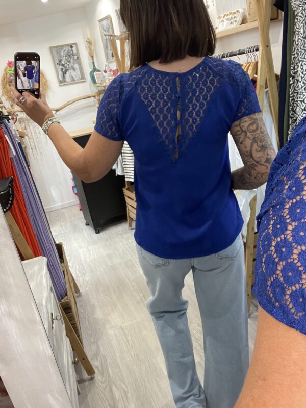 Blouse Stella bleu électrique – Image 5