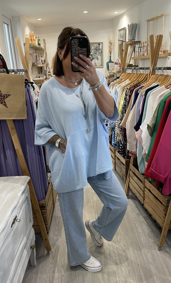 Blouse Isabel bleu ciel – Image 2