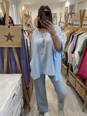 Blouse Isabel bleu ciel