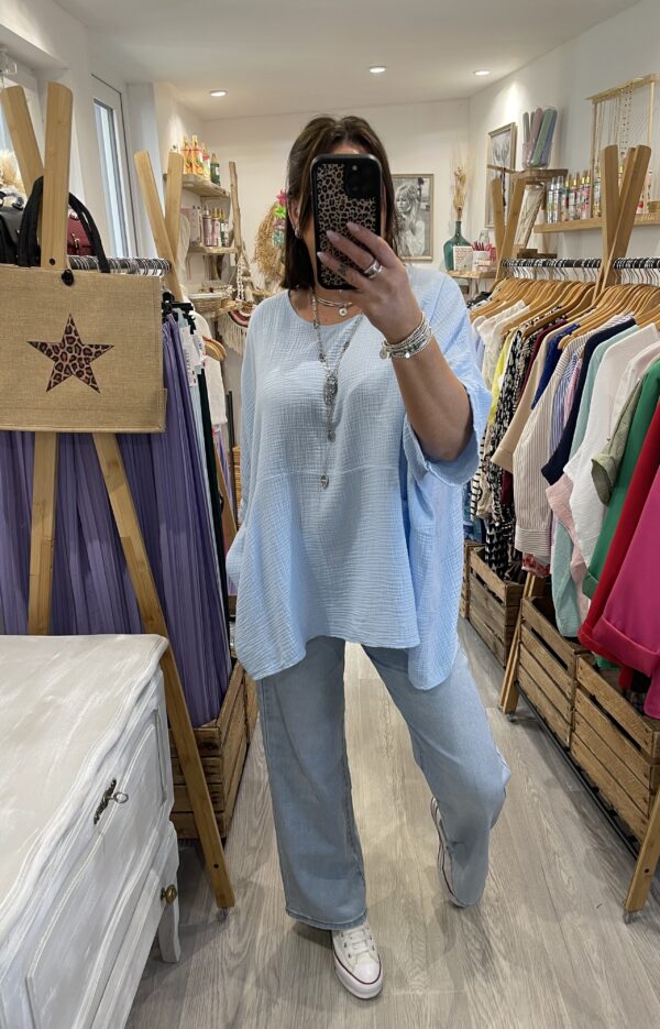 Blouse Isabel bleu ciel