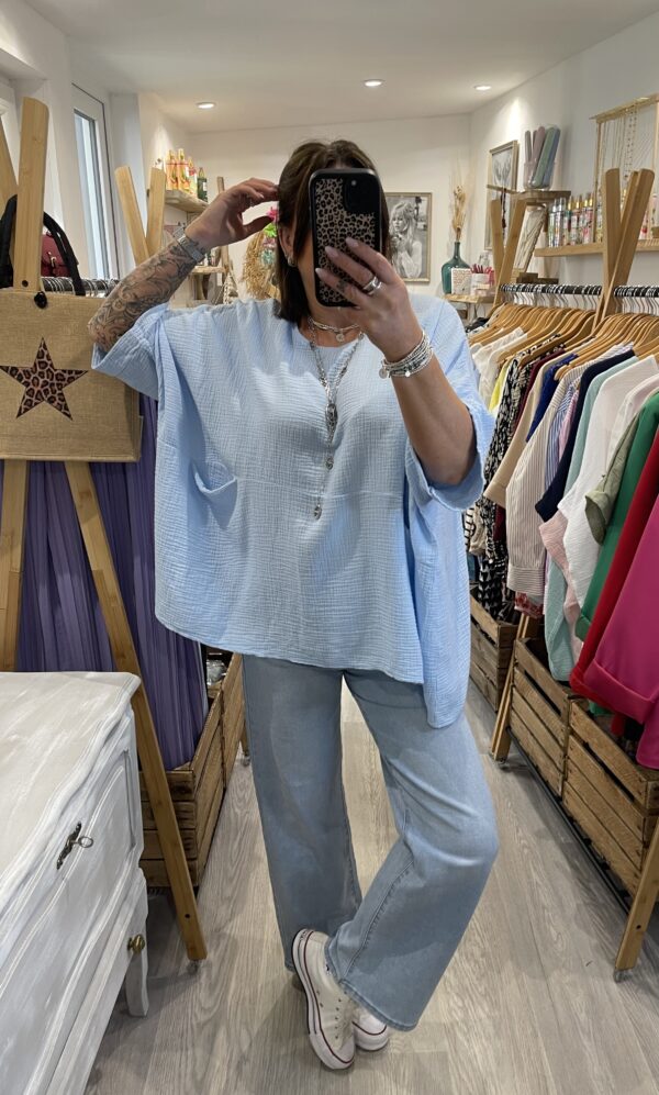 Blouse Isabel bleu ciel – Image 6