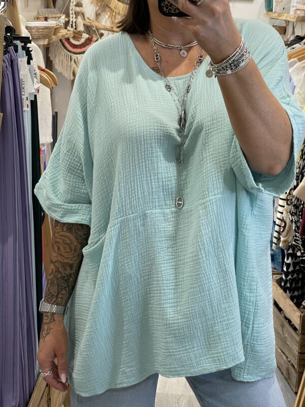 Blouse Isabel vert d’eau – Image 5