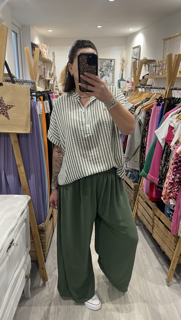Blouse Alexandra kaki – Image 4