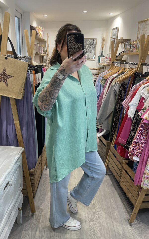 Chemise Moda vert d'eau – Image 3