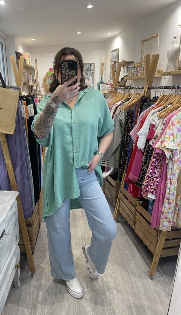 Chemise Moda vert d'eau – Image 2