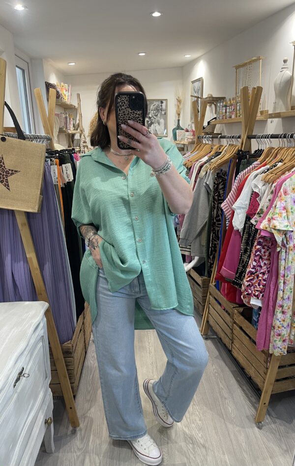 Chemise Moda vert d'eau
