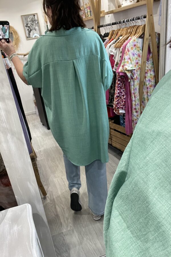 Chemise Moda vert d'eau – Image 4