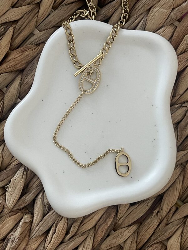 Collier/Sautoir Amos doré – Image 3
