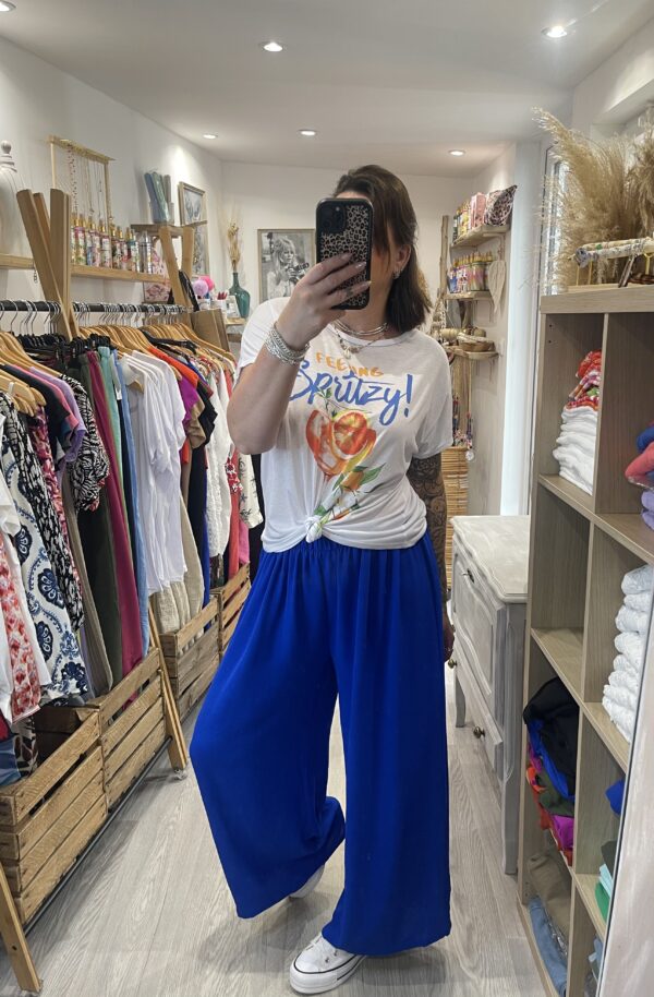 Pantalon Gio bleu électrique