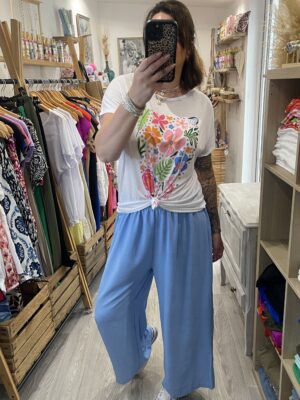Pantalon Gio bleu ciel