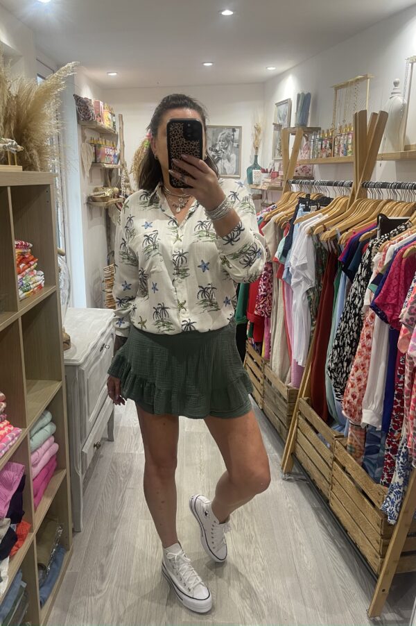 Jupe-short Lisette kaki – Image 2
