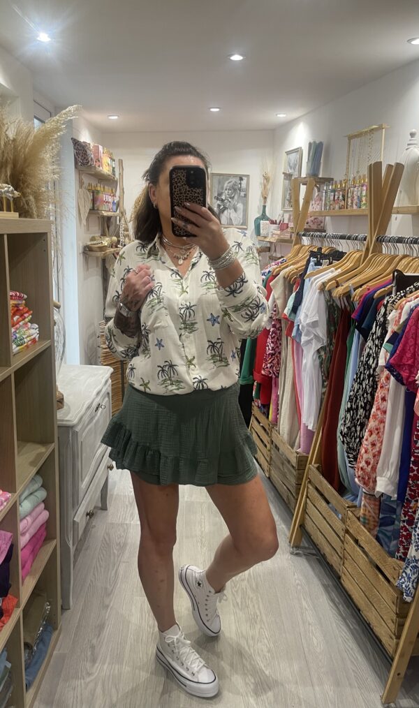 Jupe-short Lisette kaki – Image 3