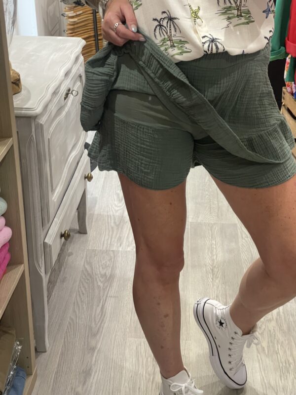 Jupe-short Lisette kaki – Image 5