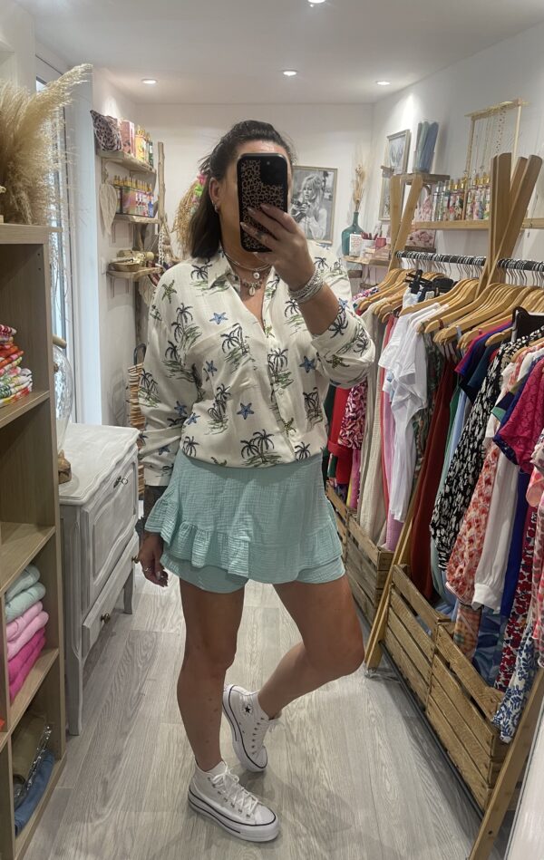 Jupe-short Lisette vert d'eau – Image 7