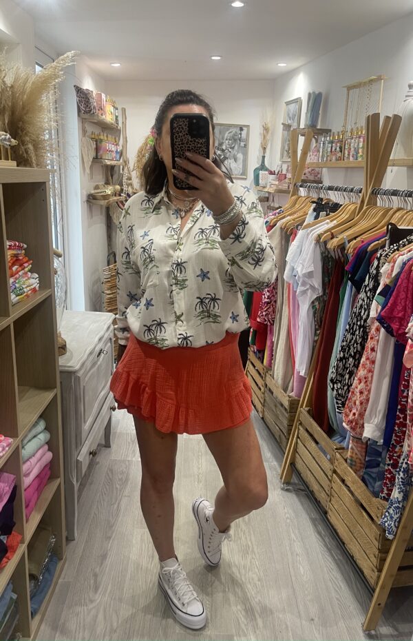 Jupe-short Lisette corail – Image 6