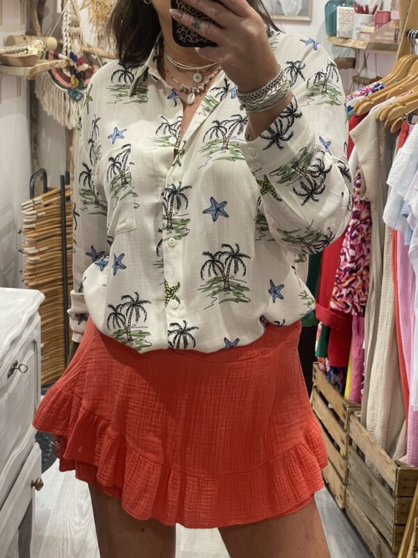 Jupe-short Lisette corail – Image 8