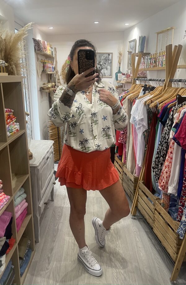 Jupe-short Lisette corail – Image 7