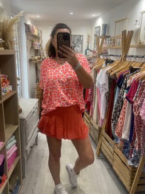 Blouse Anae fuchsia/orange