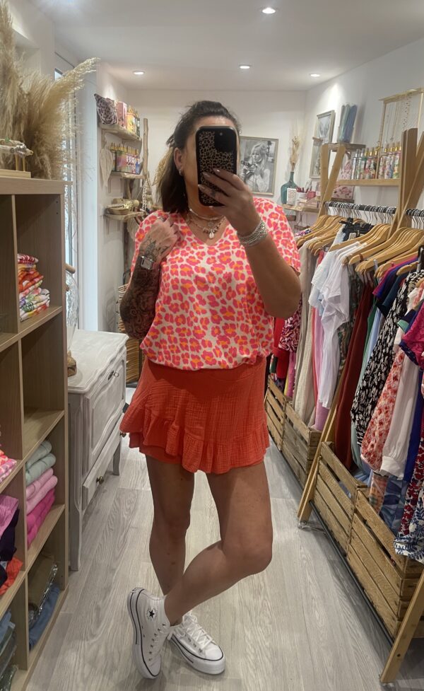 Blouse Anae fuchsia/orange – Image 5