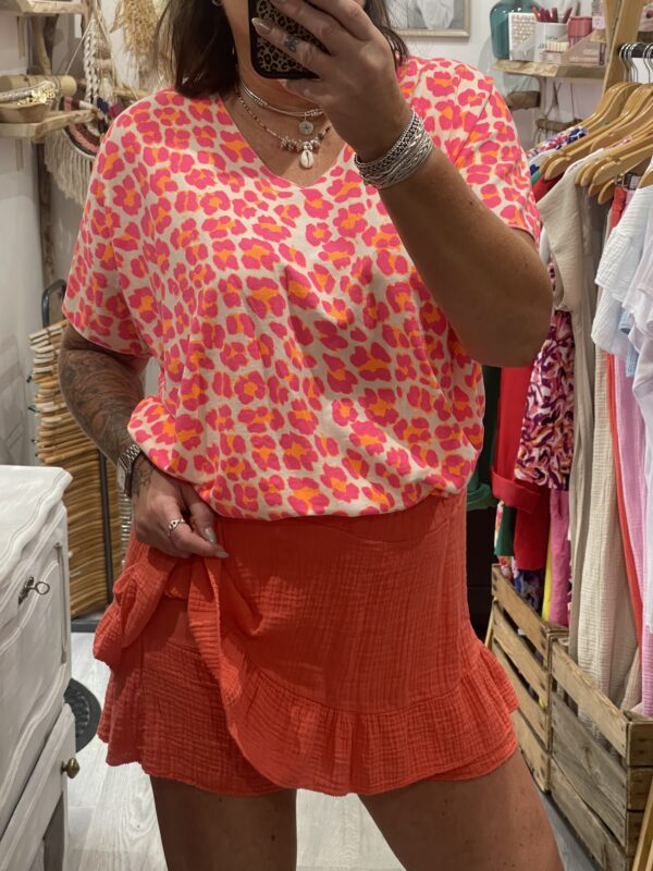 Blouse Anae fuchsia/orange – Image 4