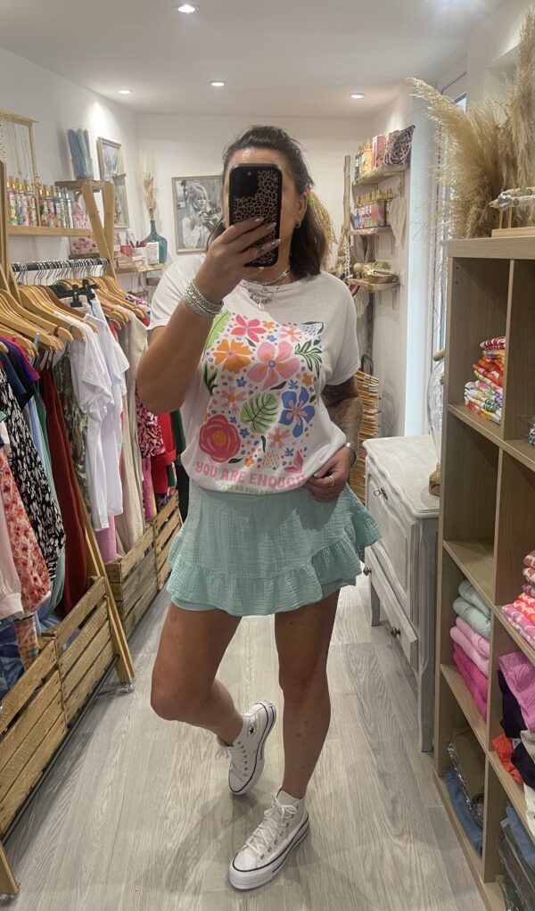Jupe-short Lisette vert d'eau