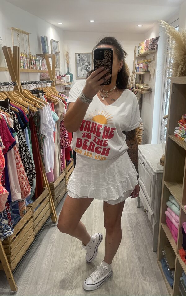 Jupe-short Lisette blanche – Image 7