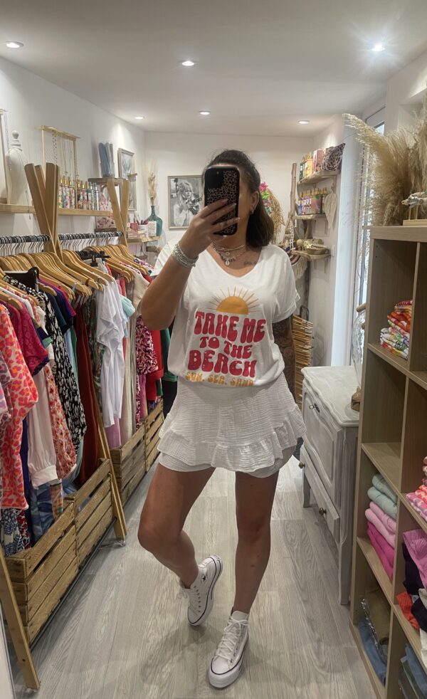 Jupe-short Lisette blanche – Image 10