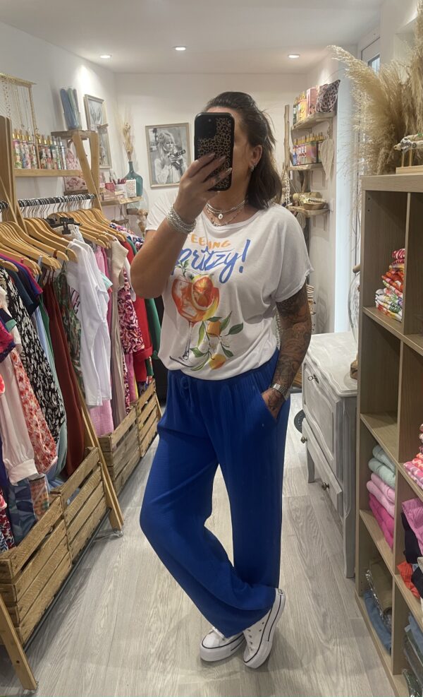 Pantalon Andrew bleu électrique