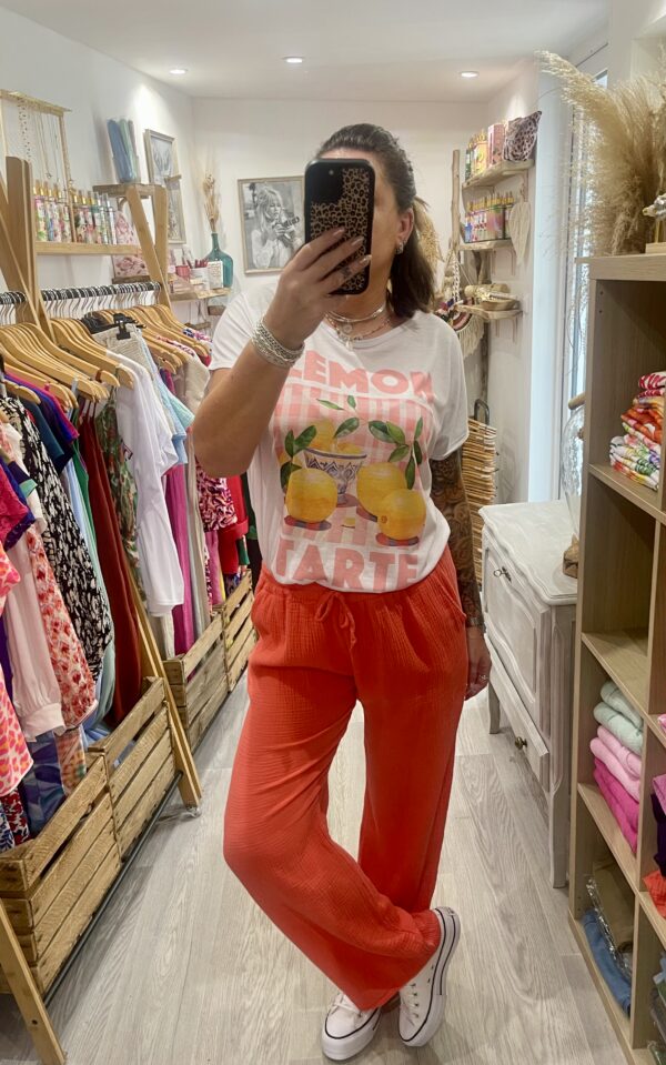 Pantalon Andrew corail – Image 2