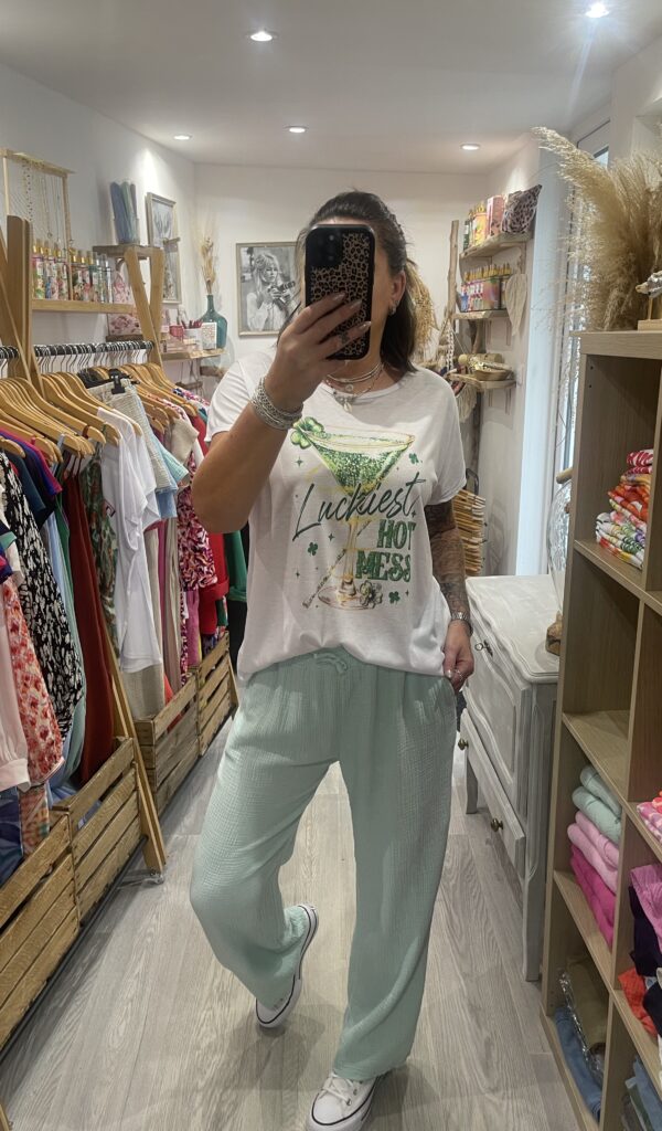 Pantalon Andrew vert d'eau