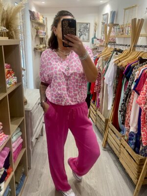 Blouse Anae lilas/fushia