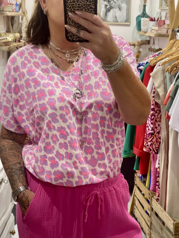 Blouse Anae lilas/fushia – Image 3