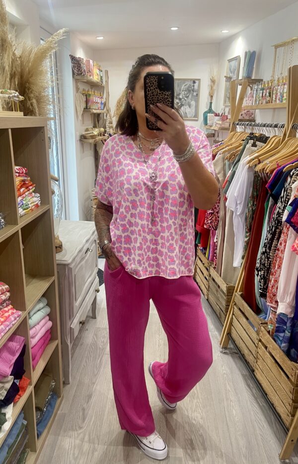Blouse Anae lilas/fushia – Image 4