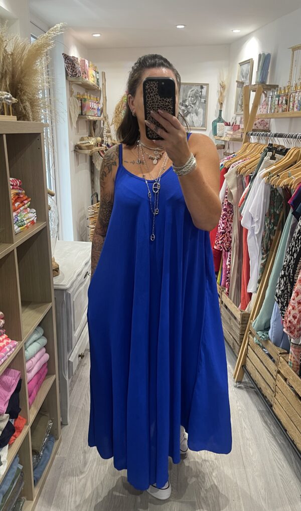 Robe Camille bleu électrique – Image 2