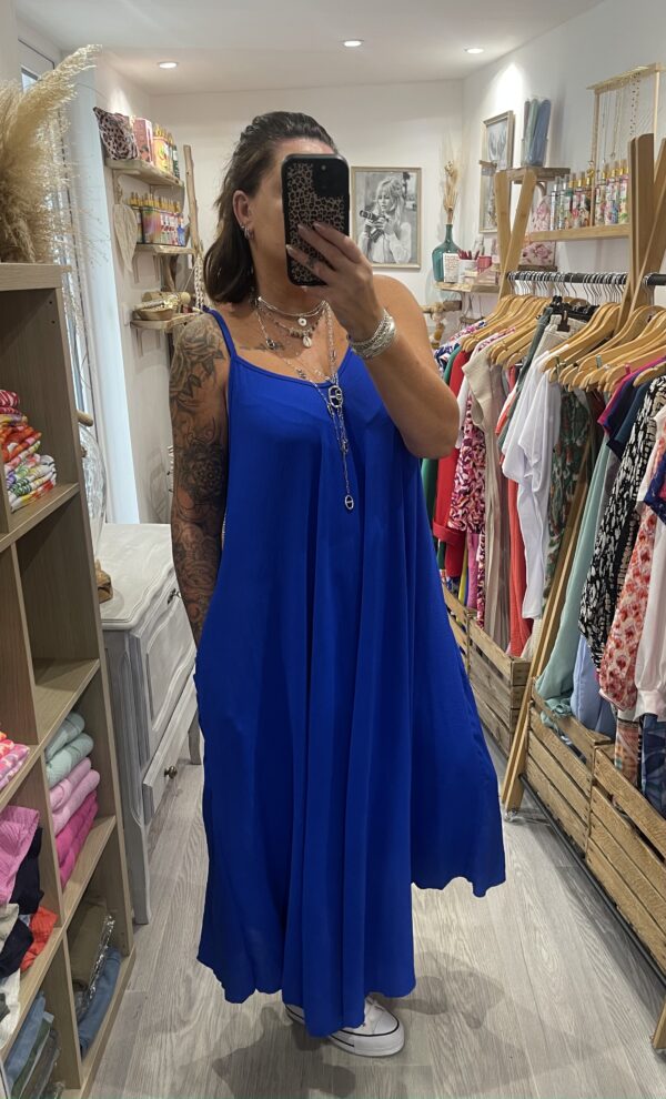 Robe Camille bleu électrique – Image 3