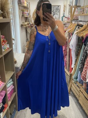 Robe Camille bleu électrique