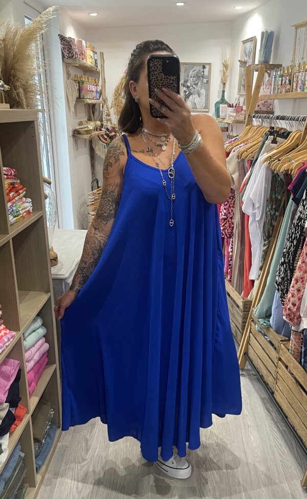 Robe Camille bleu électrique