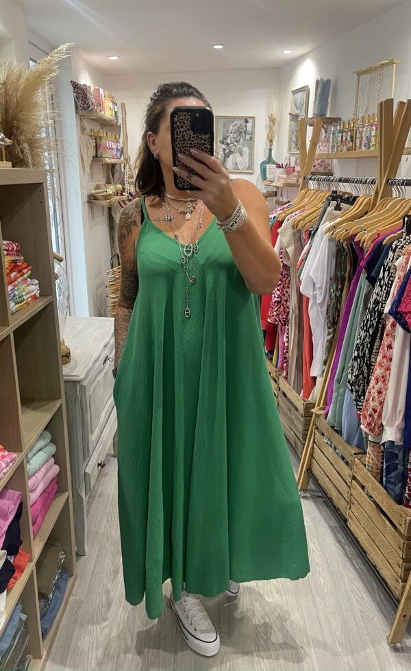 Robe Camille vert émeraude