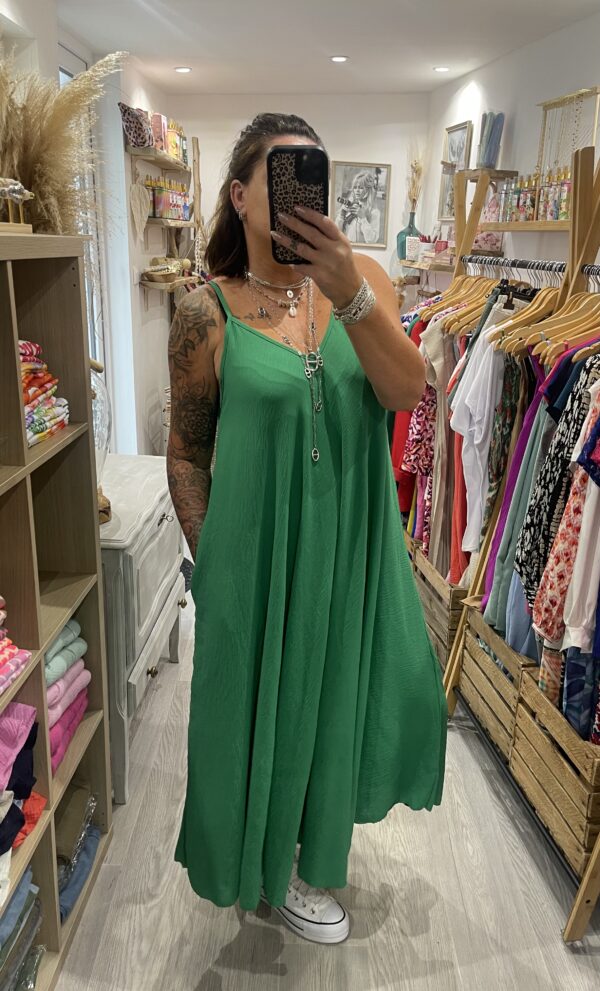 Robe Camille vert émeraude – Image 2