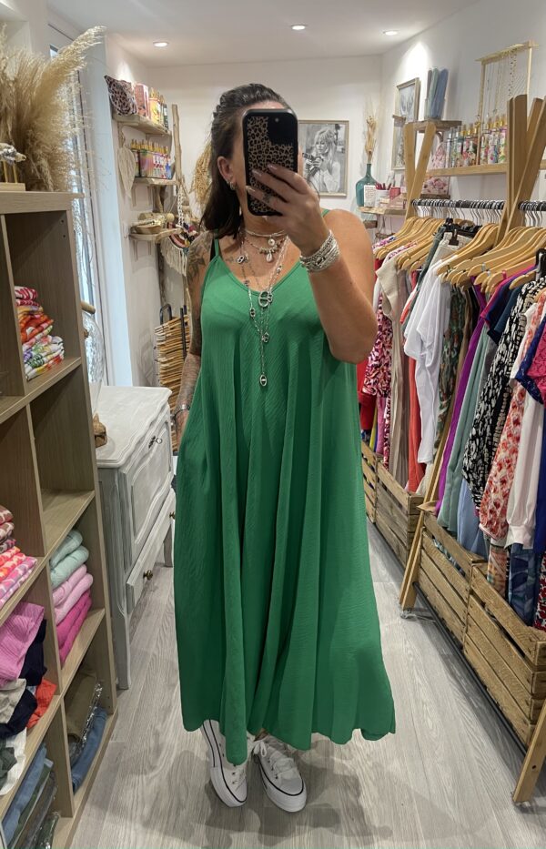 Robe Camille vert émeraude – Image 5