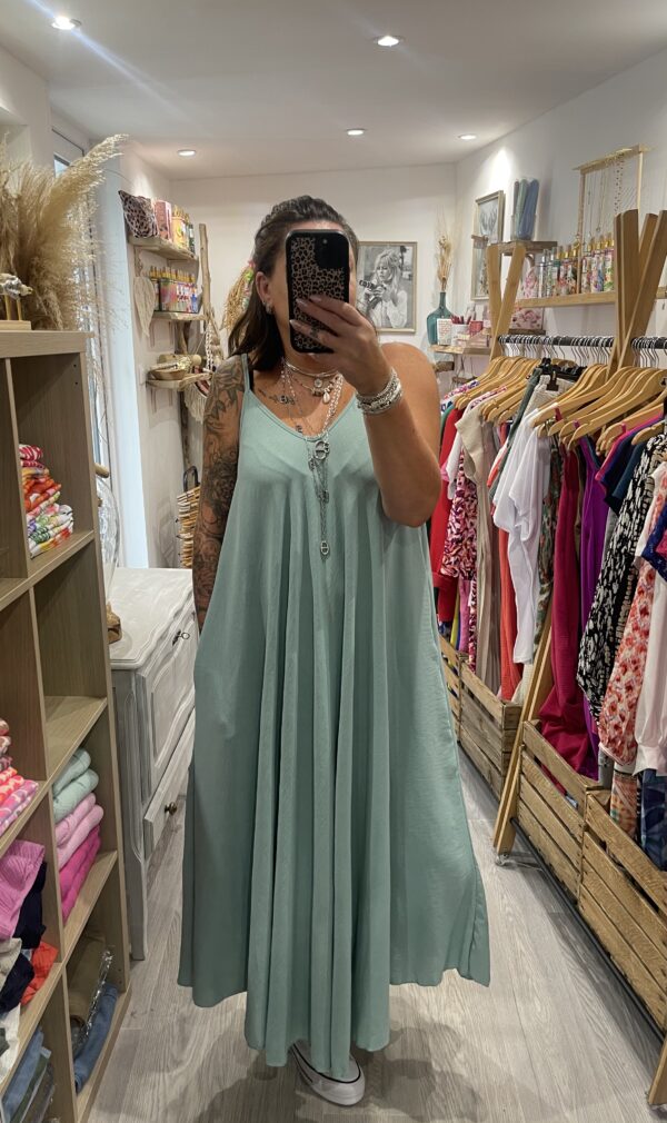 Robe Camille vert d'eau – Image 2