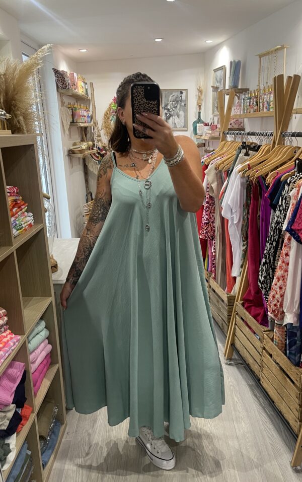 Robe Camille vert d'eau